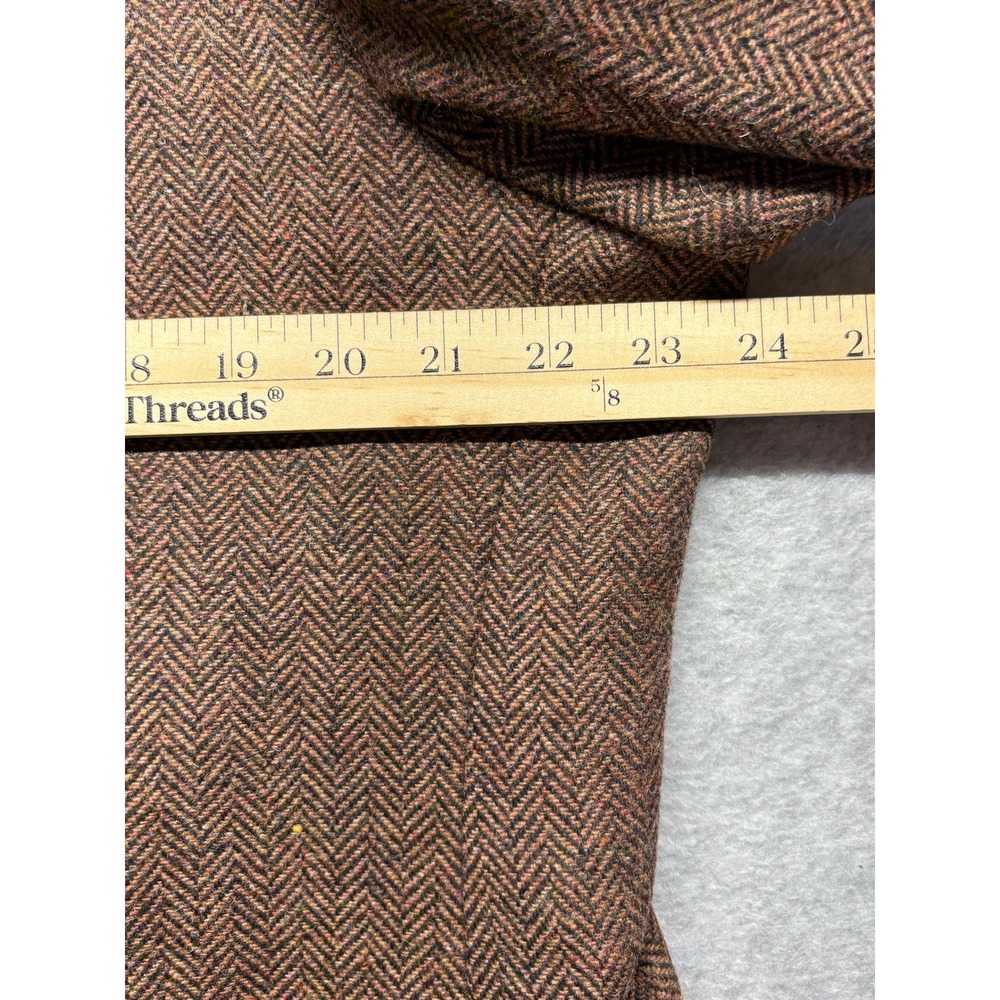 Inserch Limited Edition Mens XL Brown Herringbone Wool Blend Overcoat Jacket 500 - Picture 8 of 12